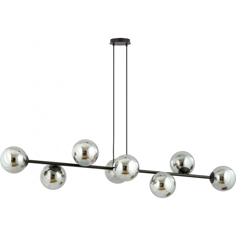 Lampa wisząca Rossi VIII - 8 kule szklane, 130cm | Emibig