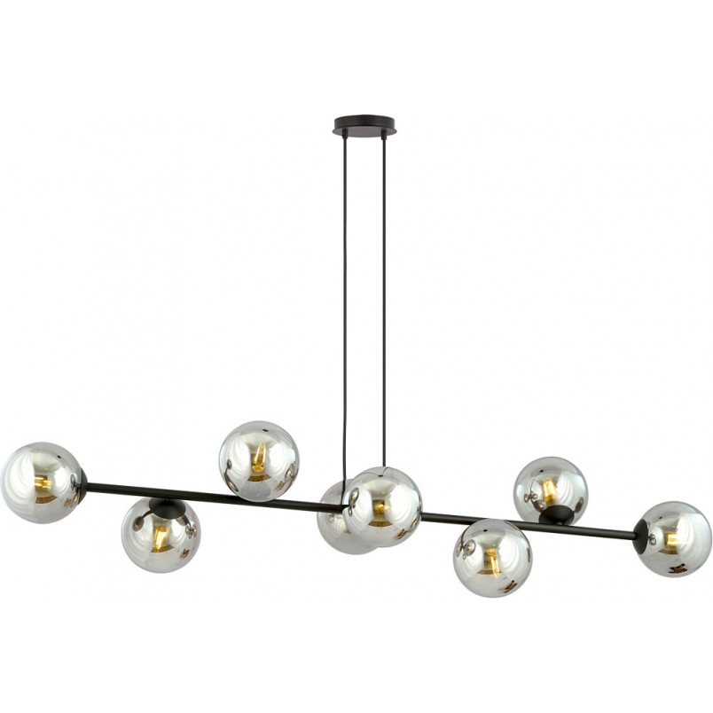 Lampa wisząca Rossi VIII - 8 kule szklane, 130cm | Emibig