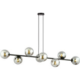 Lampa wisząca Rossi VIII - 8 kule szklane, 130cm | Emibig