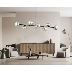 Lampa wisząca Rossi VIII - 8 kule szklane, 130cm | Emibig