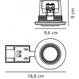 Downlight łazienkowy Nordlux Umberto | Czarny, IP44 - Kup teraz!