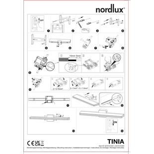 Kinkiet łazienkowy LED Tinia 60cm czarny | Nordlux
