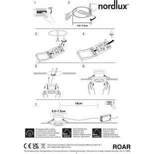 Lampa Spot LED Roar Czarna - Nordlux | Oświetlenie