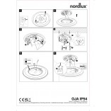 Plafon łazienkowy Nordlux Oja LED 42cm - Biały, IP54