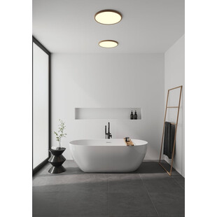Plafon łazienkowy LED Nordlux Oja | Ściemnialny, drewno, IP54