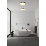 Plafon łazienkowy LED Nordlux Oja | Ściemnialny, drewno, IP54