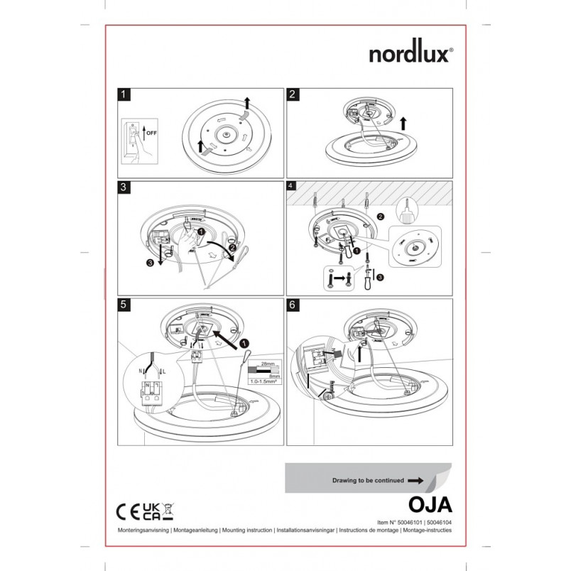 Plafon łazienkowy LED Nordlux Oja | Drewno, Ściemnialny