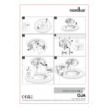 Plafon łazienkowy LED Nordlux Oja | Drewno, Ściemnialny