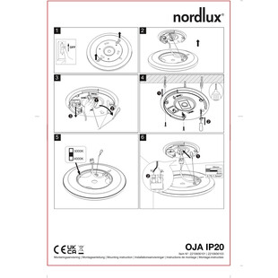 Plafon LED Oja czarny Nordlux - nowoczesne oświetlenie