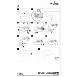 Plafon LED biały do łazni z czujnikiem | Nordlux Montone
