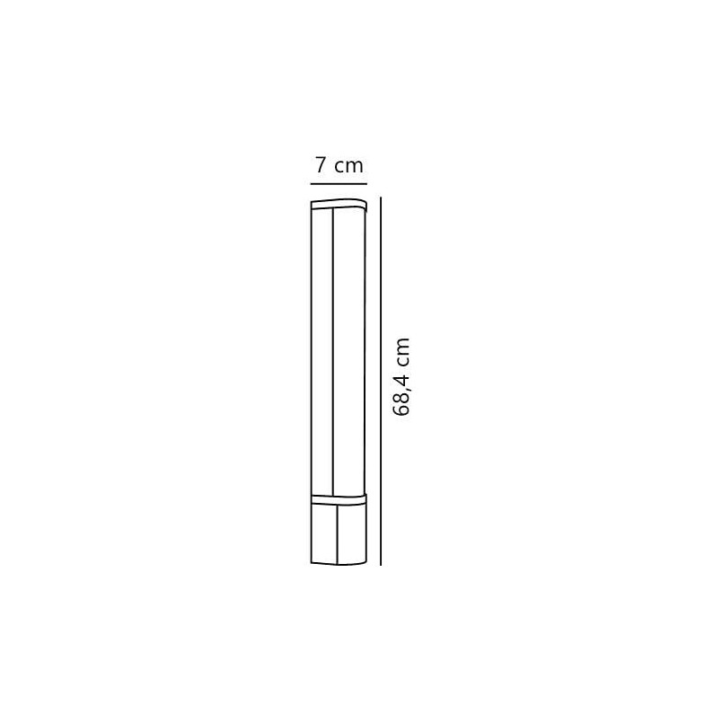 Kinkiet LED Malaika Nordlux | Czarny, IP44, 68cm