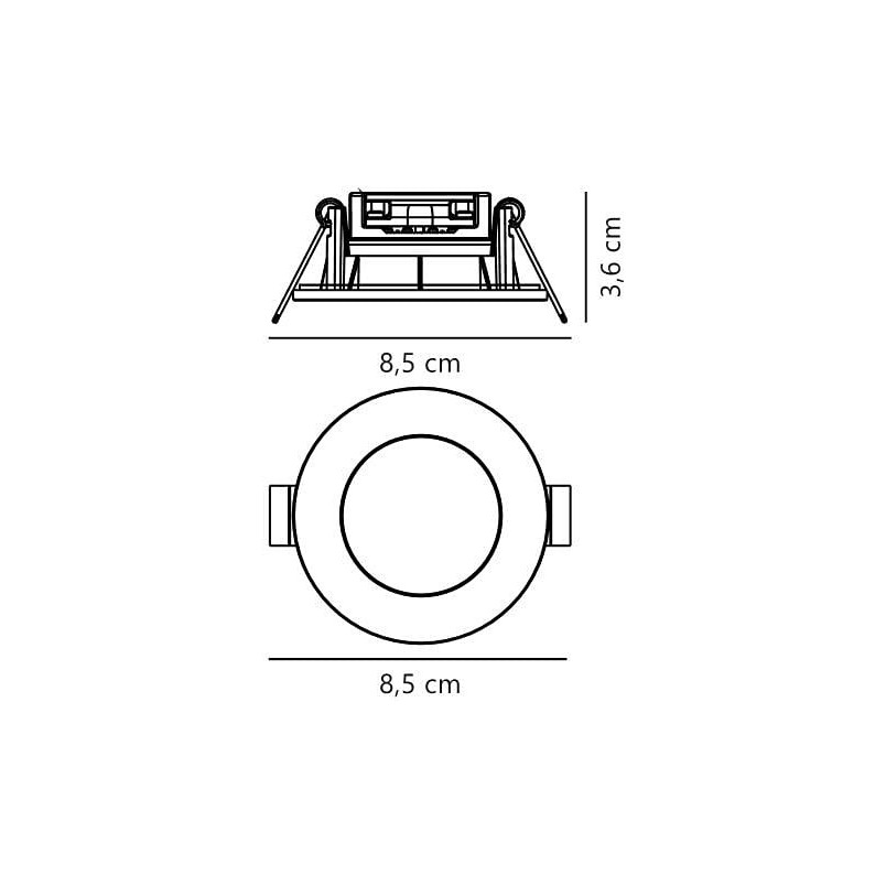 Downlight LED Nordlux Leonis IP65 - ciepłe światło