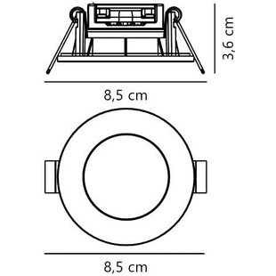 Downlight LED Nordlux Leonis | IP65, 2700K - Kup Teraz!