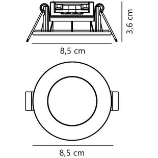 Downlight LED Nordlux Leonis | 3 sztuki, czarny - Sklep z lampami