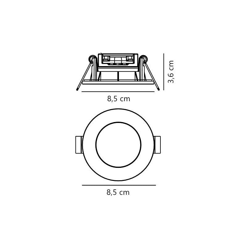 Downlight LED Nordlux Leonis | 3 sztuki, czarny - Sklep z lampami