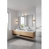 Kinkiet łazienkowy Nordlux Helva Double - biało-drewniany, LED