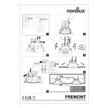Lampa Downlight LED Nordlux Fremont - 3 sztuki, IP65, 2700K