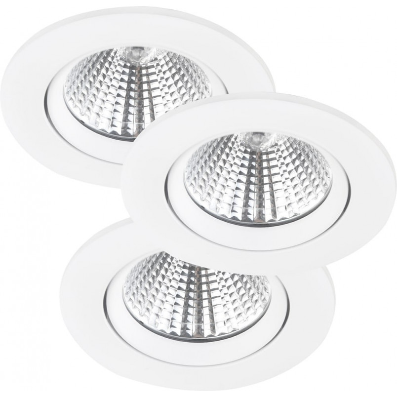 Nordlux Fremont: Lampa Downlight LED 3 sztuki - Biała, Ciepła Barwa
