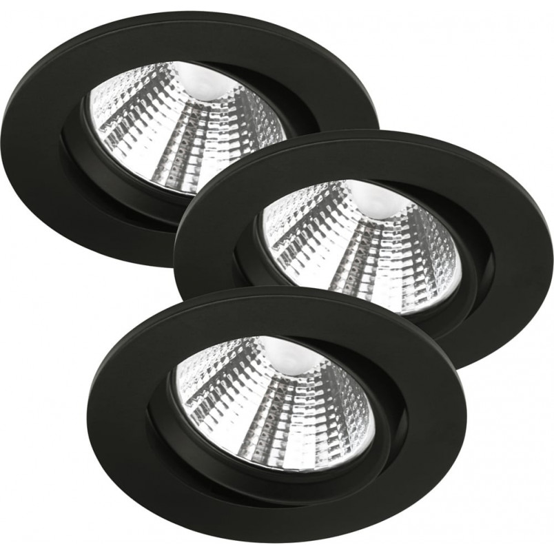 Lampa Downlight LED Fremont Nordlux | 3 sztuki, Czarna