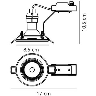 Lampa Downlight Nordlux Canis - 3 sztuki, Nikiel, 2700K