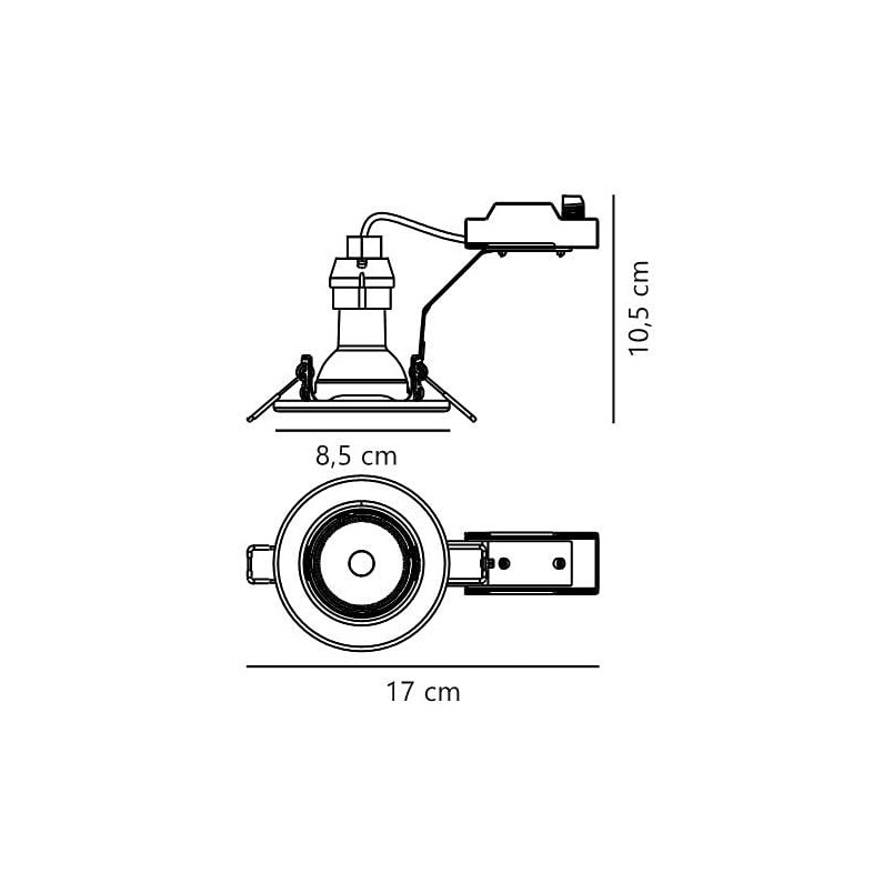 Lampa Downlight Nordlux Canis - 3 sztuki, Nikiel, 2700K