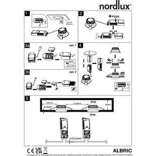 Downlight LED Albric Nordlux - Czarny, IP44 - Kup Teraz!