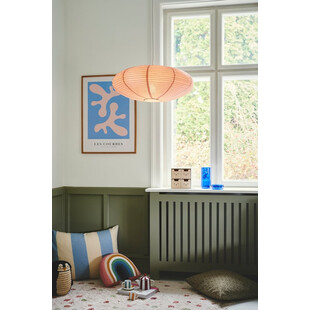 Lampa wisząca Japandi Villo - Różowy klosz papier ryżowy | Nordlux