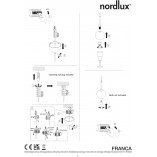 Lampa wisząca Franca Nordlux - Szkło Opal / Mosiądz | Sklep Lamp