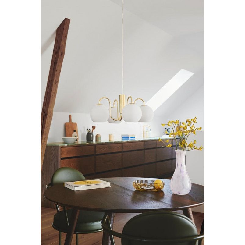 Lampa wisząca Franca IV - 4 szkła, mosiądz | Nordlux