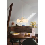 Lampa wisząca Franca IV - 4 szkła, mosiądz | Nordlux