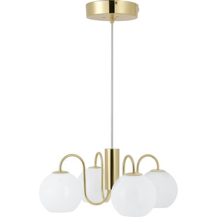 Lampa wisząca Franca IV - 4 szkła, mosiądz | Nordlux