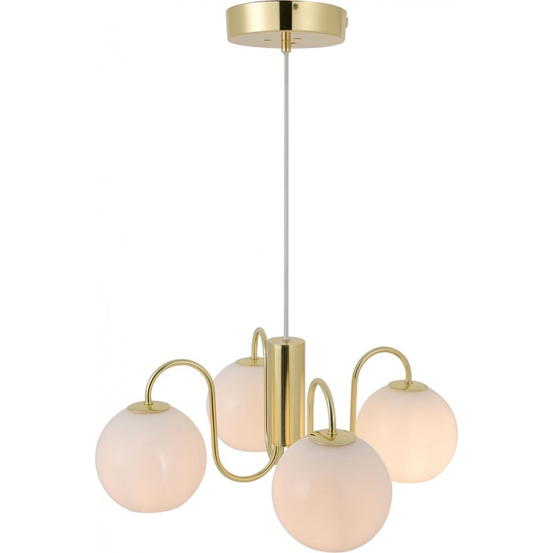 Lampa wisząca Franca IV - 4 szkła, mosiądz | Nordlux