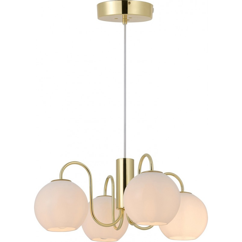Lampa wisząca Franca IV - 4 szkła, mosiądz | Nordlux