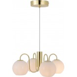 Lampa wisząca Franca IV - 4 szkła, mosiądz | Nordlux