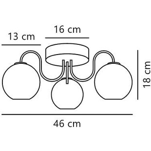 Lampa sufitowa Franca III - 3 szkła, biały/mosiądz | Nordlux