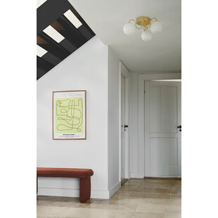 Lampa sufitowa Franca III - 3 szkła, biały/mosiądz | Nordlux