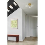Lampa sufitowa Franca III - 3 szkła, biały/mosiądz | Nordlux