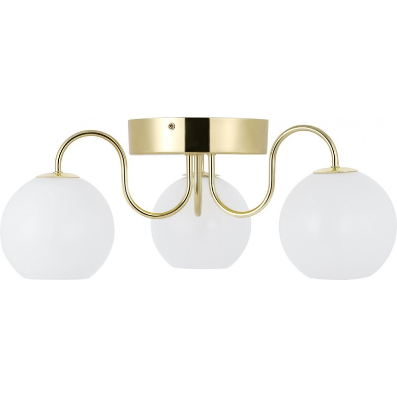 Lampa sufitowa Franca III - 3 szkła, biały/mosiądz | Nordlux