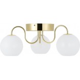 Lampa sufitowa Franca III - 3 szkła, biały/mosiądz | Nordlux