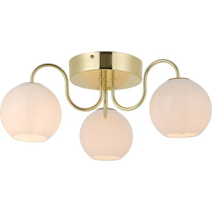 Lampa sufitowa Franca III - 3 szkła, biały/mosiądz | Nordlux
