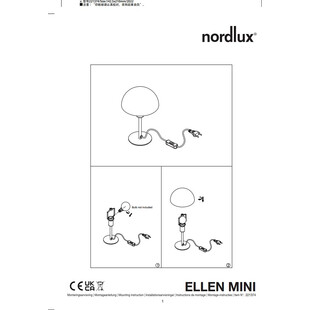 Lampa stołowa Ellen Mini biała - Nordlux | Skandynawski design