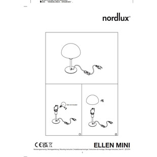 Lampa stołowa Ellen Mini niebieska | Nordlux - Skandynawski design