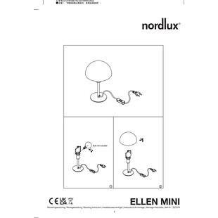 Lampa stołowa Ellen Mini czarna - Nordlux | Skandynawski design