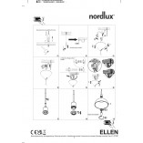Lampa wisząca Ellen biała Nordlux | Szkło, E27