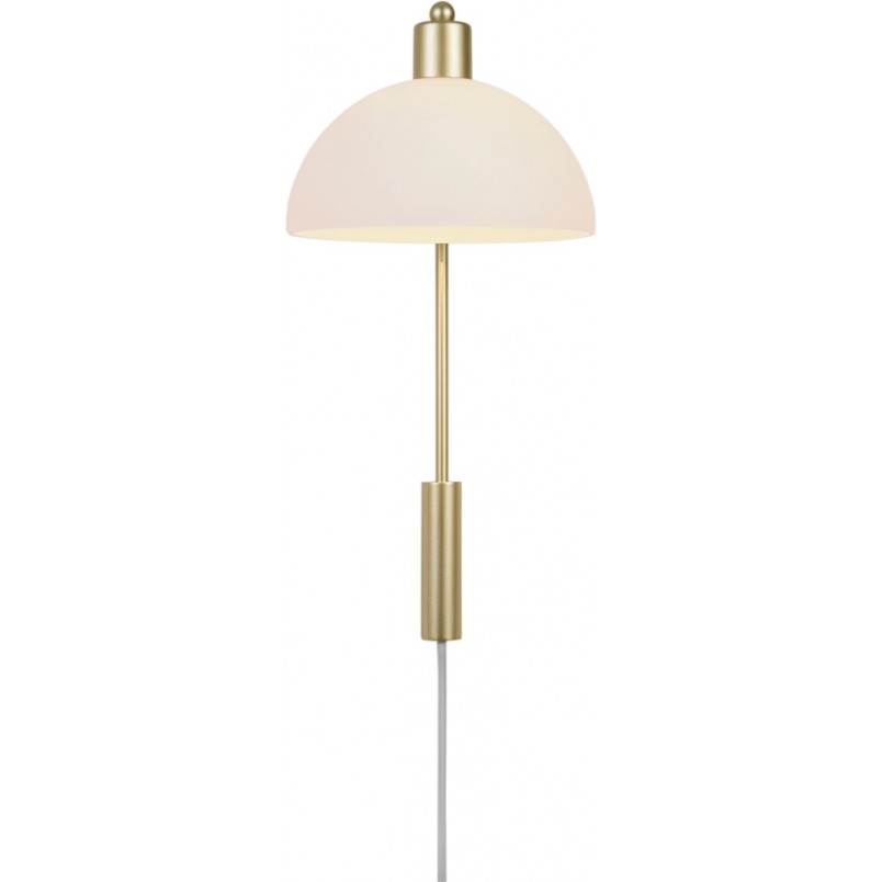 Kinkiet Retro Ellen Nordlux | Biały/Mosiądz 20cm