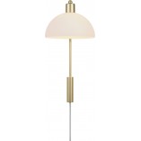 Kinkiet Retro Ellen Nordlux | Biały/Mosiądz 20cm