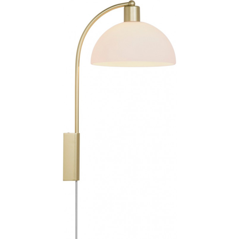 Kinkiet Retro Ellen Nordlux | Biały/Mosiądz 20cm