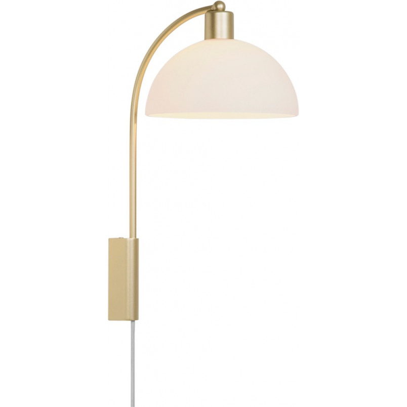 Kinkiet Retro Ellen Nordlux | Biały/Mosiądz 20cm