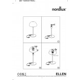 Lampa stołowa Nordlux Ellen - Brązowa, kształt grzyba | Sklep z lampami