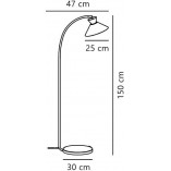 Lampa podłogowa czarna Nordlux Dial | Skandynawski Design